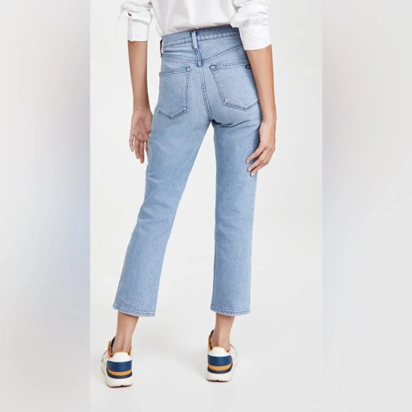 AYR Yes Yes Yes Jeans Size 24 Straight Crop Irie Wash Blue Cotton Blend - Picture 2 of 16